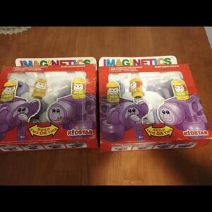 Two VTG 1987 Kidstar Imaginetics Learning Blocks Animal Turnarounds RARE